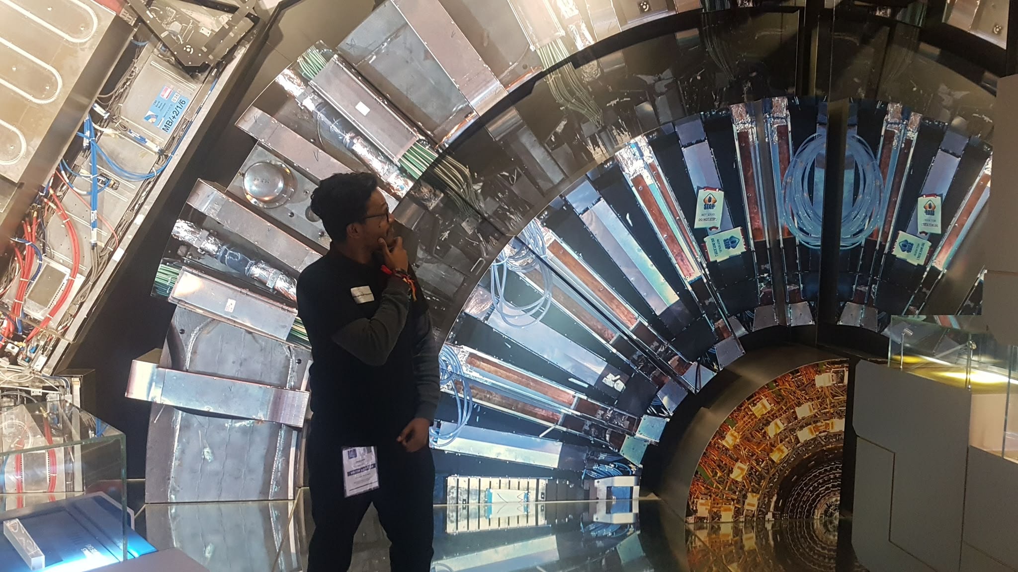 Mangal Srivastava at the ALICE detector underground at CERN
